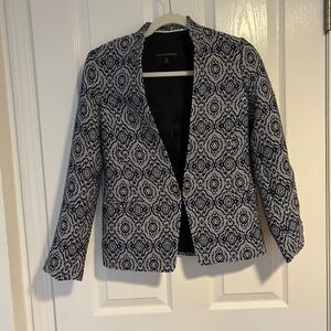 Banana Republic Jacquard Blazer Women's OOP Blue Ikat Tapestry